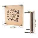 Wooden Flower and Leaf Press 18 x 18 cm With Floral Motif Complete Set with Screws and Absorbent Sheets For Drying Plants and Herbarium 6