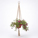 Macramé ophæng til blomsterkrukker Længde 80 cm Håndlavet af snor af plantefibre Naturlig nuance Til indendørs og udendørs planter 7