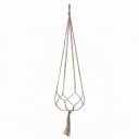 Macramé ophæng til blomsterkrukker Længde 100 cm Håndlavet af snor af plantefibre Naturlig nuance Til indendørs og udendørs planter 1
