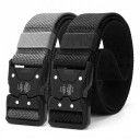 Ensemble de 2 ceintures tactiques 120 x 3,7 cm avec boucle à dégagement rapide Ceintures tissées ajustables Unisexe Pour les activités 2
