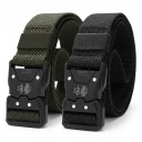 Ensemble de 2 ceintures tactiques 120 x 3,7 cm avec boucle à dégagement rapide Ceintures tissées ajustables Unisexe Pour les activités 3