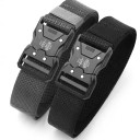 Ensemble de 2 ceintures tactiques 120 x 3,7 cm avec boucle à dégagement rapide Ceintures tissées ajustables Unisexe Pour les activités 7