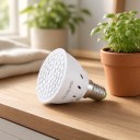 Lâmpada LED para cultivo de plantas E14 80 LED Espectro vermelho e azul SMD 2835 Corpo plástico branco Para mudas ervas e flores 7