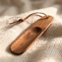Wooden Shoe Horn 15.5 cm Short Shoe Horn Made of Solid Wood with Hanging Loop Brown For Easy Wearing at Home or in a Hotel 2