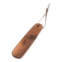 Wooden Shoe Horn 15.5 cm Short Shoe Horn Made of Solid Wood with Hanging Loop Brown For Easy Wearing at Home or in a Hotel 3