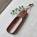 Wooden Shoe Horn 15.5 cm Short Shoe Horn Made of Solid Wood with Hanging Loop Brown For Easy Wearing at Home or in a Hotel 6