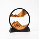 Bevægelsessandbillede 15 x 16 cm Lille rund 3D sandbillede af glas med stativ Afslappende dekoration til bordet 3