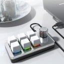 Programovatelná makro klávesnice 6 kláves a otočný knoflík Mechanické spínače RGB podsvícení USB-C Pro Photoshop a hry 5