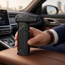 Ventilator turbo cu acumulator 2 în 1 Fără fir pentru suflare și aspirare Recipient pentru praf cu filtru Duza cu perie USB-C Negru Aspirator manual 4