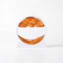 Bevægelsessandbillede 15 x 16 cm Lille rund 3D sandbillede af glas med stativ Afslappende dekoration til bordet 10