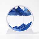 Bevægelsessandbillede 15 x 16 cm Lille rund 3D sandbillede af glas med stativ Afslappende dekoration til bordet 12