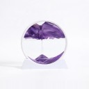 Bevægelsessandbillede 15 x 16 cm Lille rund 3D sandbillede af glas med stativ Afslappende dekoration til bordet 16