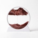 Bevægelsessandbillede 15 x 16 cm Lille rund 3D sandbillede af glas med stativ Afslappende dekoration til bordet 24