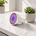 LED lâmpada para cultivo de plantas GU10 80 LED Espectro vermelho e azul SMD 2835 Corpo plástico branco Para mudas ervas e flores 6