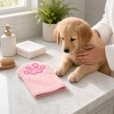 Dog and Cat Drying Gloves 2 pcs Microfibre Double-Sided Quick-Drying Mitts in Paw Shape for Small and Medium Dogs 6
