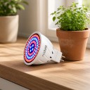 LED lâmpada para cultivo de plantas MR16 60 LED Espectro vermelho e azul SMD 2835 Corpo plástico branco Para mudas ervas e flores 3