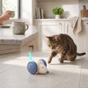 Interactive Robotic Mouse for Cats 6 x 4 cm Rechargeable Electric Toy Glowing Tail Touch Activation Silent Operation 3