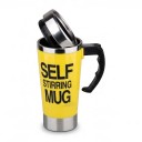 Self-Mixing Mug 450 ml with Lid and Button on the Handle for Automatic Battery Mixing for Coffee, Cocoa and Dairy Drinks 3