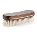 Wool Shoe Brush with Beech Handle 15.5 x 5 x 4 cm Soft Wool Bristles Brown Wooden Brush for Cleaning and Polishing Leather Footwear 1