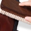 Wool Shoe Brush with Beech Handle 15.5 x 5 x 4 cm Soft Wool Bristles Brown Wooden Brush for Cleaning and Polishing Leather Footwear 7