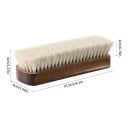 Wool Shoe Brush with Beech Handle 15.5 x 5 x 4 cm Soft Wool Bristles Brown Wooden Brush for Cleaning and Polishing Leather Footwear 8