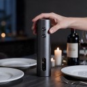 Elektrisk vinöppnare Uppladdningsbar automatisk korkskruv Svart Två kontrollknappar Genomskinligt fönster För köket och baren 5