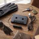 Bluetooth kazetový adaptér do auta Bluetooth 5.1 s mikrofonem a ovládáním na kabelu Nabíjení USB 5 V Černý pro autorádio s kazetou 6