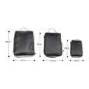 Conjunto de 3 organizadores de compressão para mala 30 x 20 cm 35 x 25 cm e 40 x 30 cm Cubos de nylon com pega para viajar 6