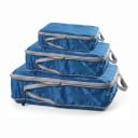 Conjunto de 3 organizadores de compressão para mala 30 x 20 cm 35 x 25 cm e 40 x 30 cm Cubos de nylon com pega para viajar 8