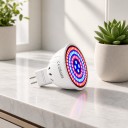 LED lâmpada para cultivo de plantas MR16 80 LED Espectro vermelho e azul SMD 2835 Corpo plástico branco Para mudas ervas e flores 5