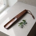 Wooden Shoe Horn 30 cm Longer Shoe Horn Made of Solid Wood with Hanging Loop Brown For Easy Dressing at Home or in a Hotel 3