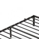 Metalramme til seng 200 x 140 cm Til dobbeltseng Maksimal vægt 360 kg Højde 35 cm Stålstruktur med 8 ben og metalstænger Sort 3