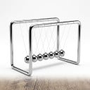 Newton's Pendulum Fritstående metalramme 18 x 9 x 13 cm 7 metalbold Stål Borddekoration til kontoret og til undervisning i fysik 5