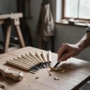 Set of 12 Carving Chisels Length 13.5 cm Various Blade Shapes Made of Manganese Steel Wooden Handles For Wood Carving and Clay Modelling 4