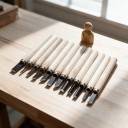 Set of 12 Carving Chisels Length 13.5 cm Various Blade Shapes Made of Manganese Steel Wooden Handles For Wood Carving and Clay Modelling 6
