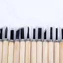 Set of 12 Carving Chisels Length 13.5 cm Various Blade Shapes Made of Manganese Steel Wooden Handles For Wood Carving and Clay Modelling 8