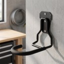 Wall-Mounted Bicycle Holder Vertical Hook for Hanging Bicycle 15 x 14 cm Metal with Non-Slip Rubber Coating Black For Garage and Cellar 2