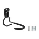 Wall-Mounted Bicycle Holder Vertical Hook for Hanging Bicycle 15 x 14 cm Metal with Non-Slip Rubber Coating Black For Garage and Cellar 3