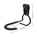 Wall-Mounted Bicycle Holder Vertical Hook for Hanging Bicycle 15 x 14 cm Metal with Non-Slip Rubber Coating Black For Garage and Cellar 4