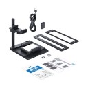 Negativscanner til mobil 35 mm og 120 Stativ med telefonholder LED-belysning 11 lysstyrkeniveauer Trådløs udløser Sort Til gamle film 3