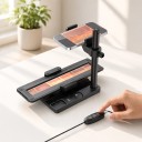 Negativscanner til mobil 35 mm og 120 Stativ med telefonholder LED-belysning 11 lysstyrkeniveauer Trådløs udløser Sort Til gamle film 4