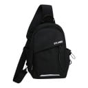 Unisex brysttaske over skulderen 31 x 21 x 11 cm Nylon sling rygsæk med refleksstribe Til cykling, vandreture og rejser 1