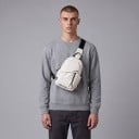 Unisex brysttaske over skulderen 31 x 21 x 11 cm Nylon sling rygsæk med refleksstribe Til cykling, vandreture og rejser 5