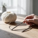 Metalliske rundstrikkepinde Diameter 5,0 mm Længde 65 cm Fleksibel forbindelsesledning Rustfrit stål Til sweatre, tørklæder og huer 5