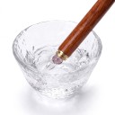 Glas dyppepen med træskaft 14,1 cm Messing skruehætte Glas spids til kalligrafi skrivning og tegning 6