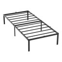 Metalramme til seng 200 x 90 cm Til enlig seng Maksimal belastning 160 kg Højde 35 cm Stålramme med 6 ben og metalstænger Sort 1