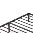 Metalramme til seng 200 x 90 cm Til enlig seng Maksimal belastning 160 kg Højde 35 cm Stålramme med 6 ben og metalstænger Sort 2