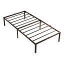 Metalramme til seng 200 x 90 cm Til enlig seng Maksimal belastning 160 kg Højde 35 cm Stålramme med 6 ben og metalstænger Sort 4