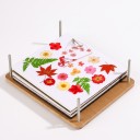 Wooden Flower and Leaf Press 15 x 15 cm 5 Layers with Absorbent Boards Foam Pads and Screws for Drying Plants Herbarium and Crafting 2