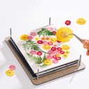 Wooden Flower and Leaf Press 15 x 15 cm 5 Layers with Absorbent Boards Foam Pads and Screws for Drying Plants Herbarium and Crafting 4